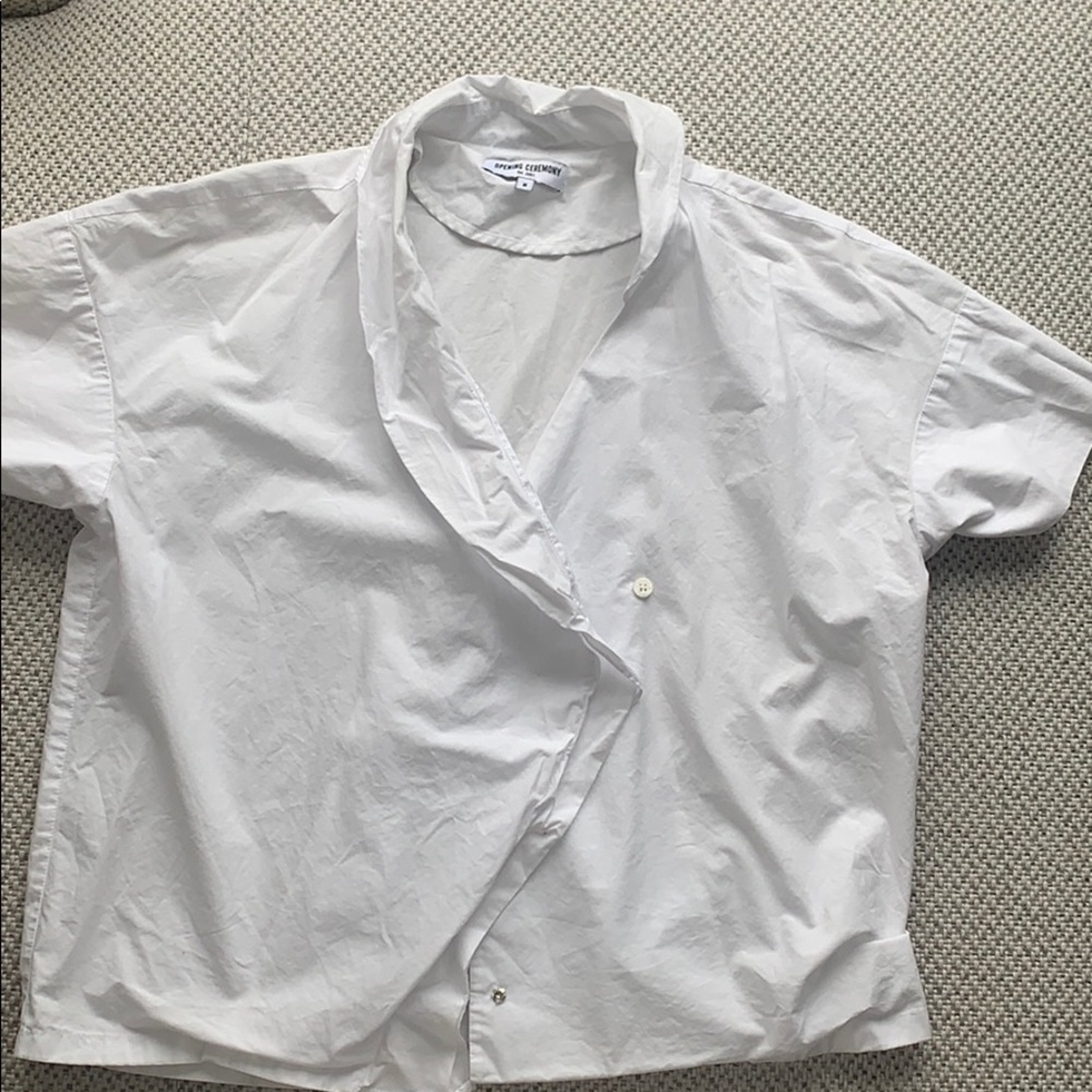 Cotton short sleeve blouse - opening ceremony